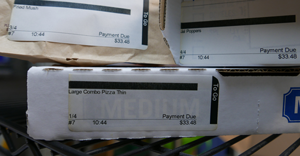 Label printing for pizza